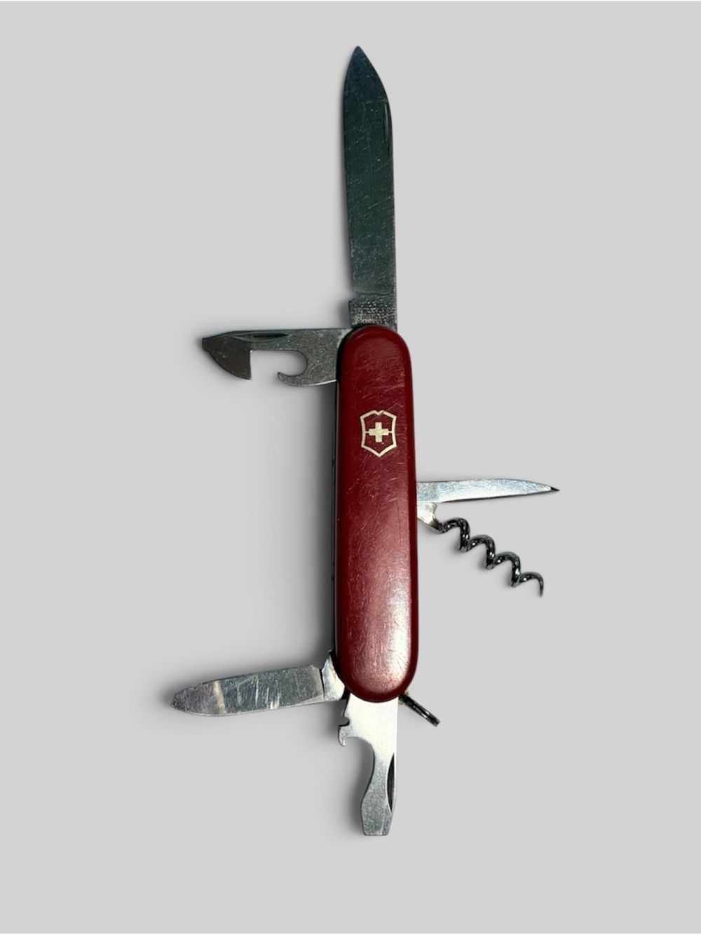 Victorinox Red Swiss Army Multi-Tool Pocket Knife with Corkscrew